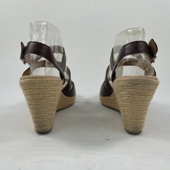 Born Concept B.O.C. Brown Cork Ankle Strap Wedge Comfort Sandals Women's Size 9M - Picture 4 of 12